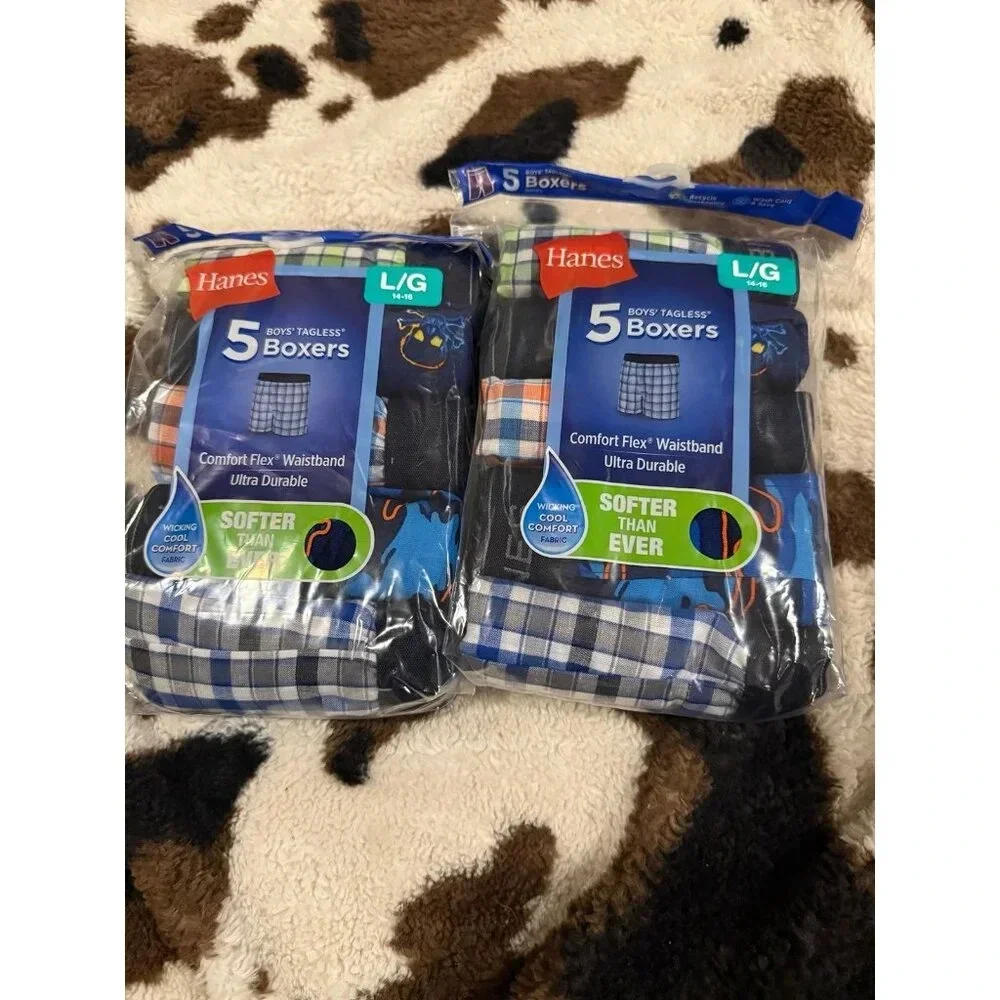 NEW large Hanes Boys 5pk Boxer - Picture 2 of 4